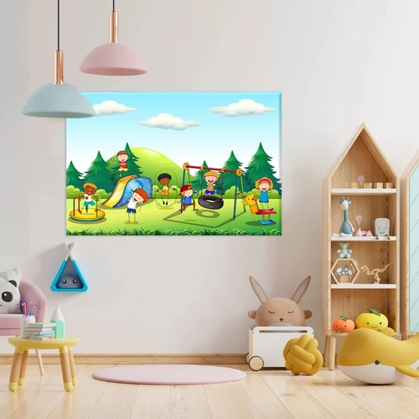Çocuklar Oyun Parkı Kanvas Tablo ürün görseli
