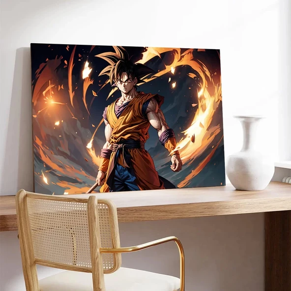 Dragon Ball Ateşler Kanvas Tablo - Resim 3