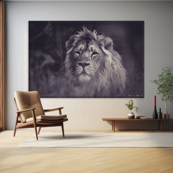 Aslan Portresi Kanvas Tablo ürün görseli