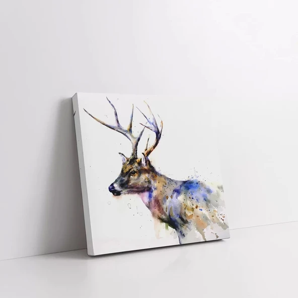 Geyikli Büküm Kanvas Tablo - Resim 2