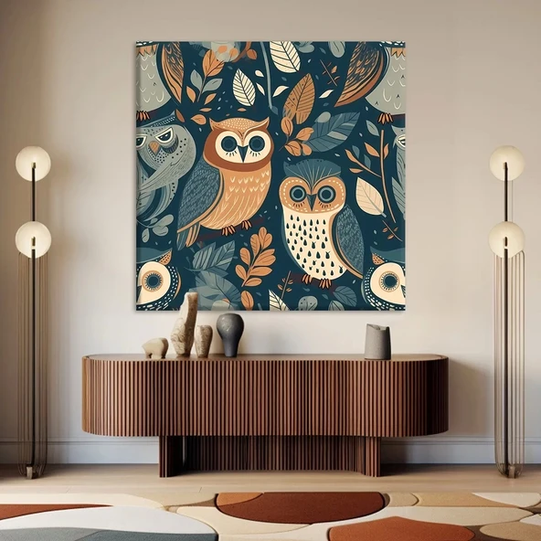 Uğurlu Baykuşlar Kanvas Tablo ürün görseli