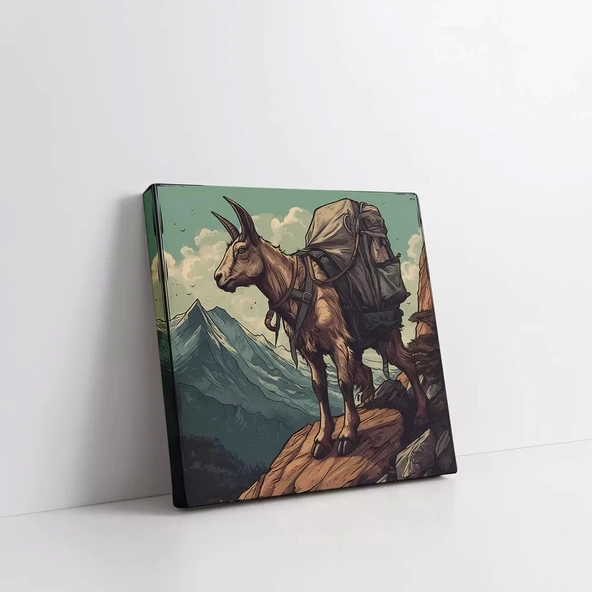 Gezgin Keçi Kanvas Tablo - Resim 2