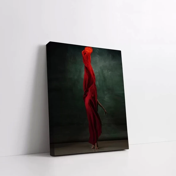 Kırmızı Şemsiye Kanvas Tablo - Resim 3