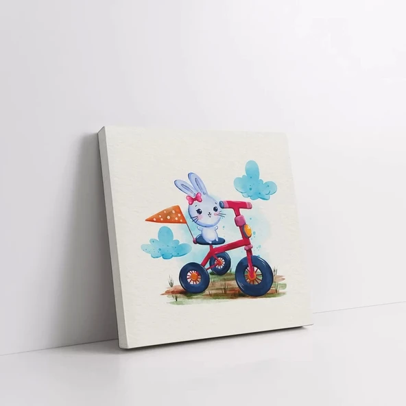 Yarışçı Tavşan Kanvas Tablo - Resim 2