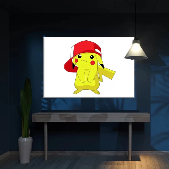 Şapkalı Pikachu Kanvas Tablo ürün görseli