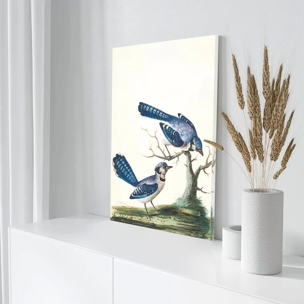 Mavi Kuşlar Kanvas Tablo - Resim 3