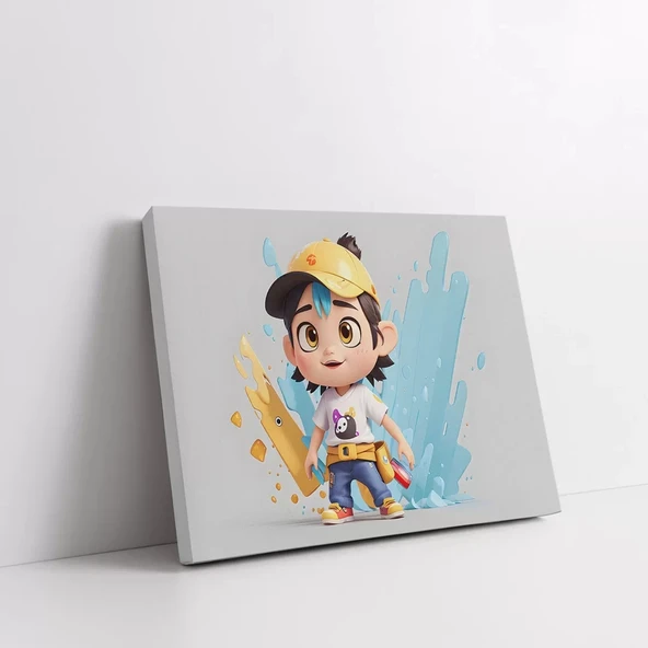 Macera Peşinde Çocuk Kanvas Tablo - Resim 2