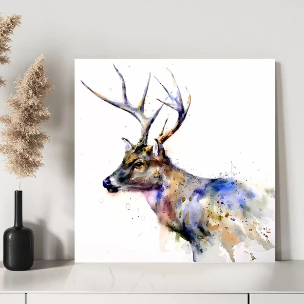 Geyikli Büküm Kanvas Tablo - Resim 3