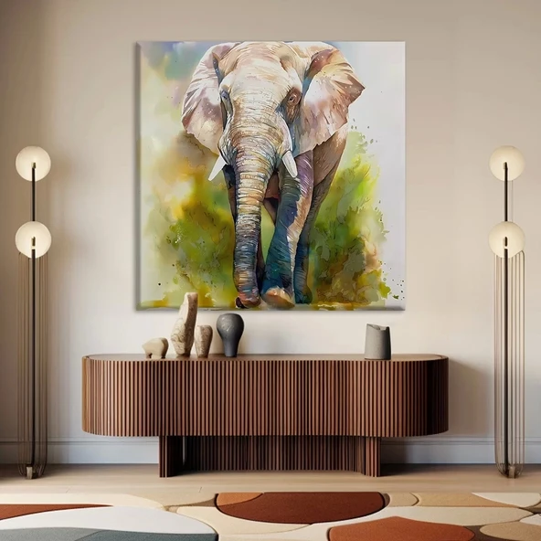 Yürüyen Fil Kanvas Tablo ürün görseli