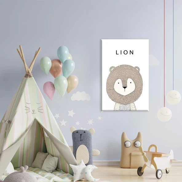 Minik Aslan Kanvas Tablo ürün görseli