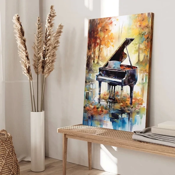 Piyanonun Yalnız Melodisi Kanvas Tablo - Resim 3