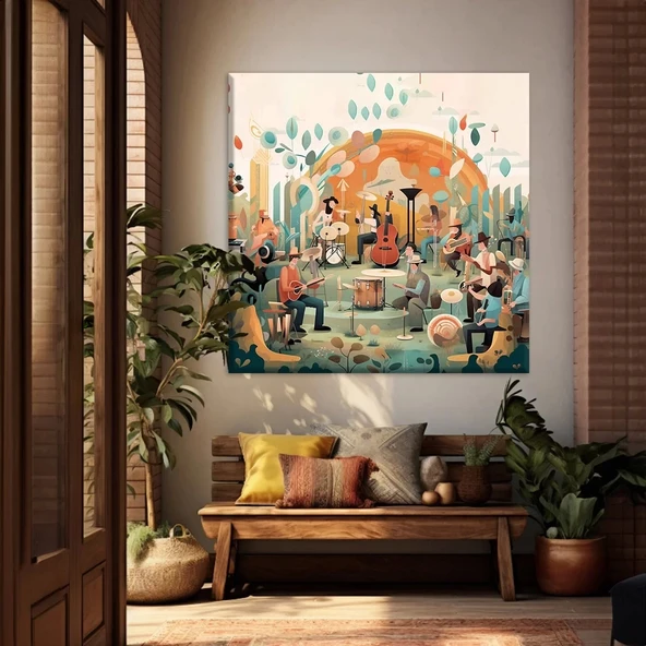 Orkestra Şehri Kanvas Tablo ürün görseli