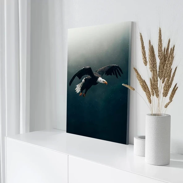 Kara Kartal Kanvas Tablo - Resim 3