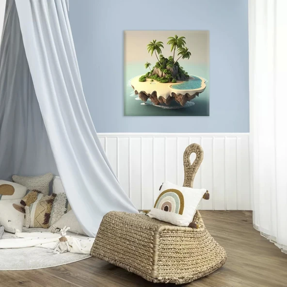 Tropik Ada Kanvas Tablo ürün görseli