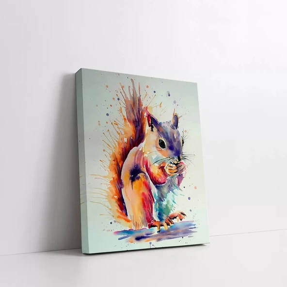 Tatlı Sincap Kanvas Tablo - Resim 2