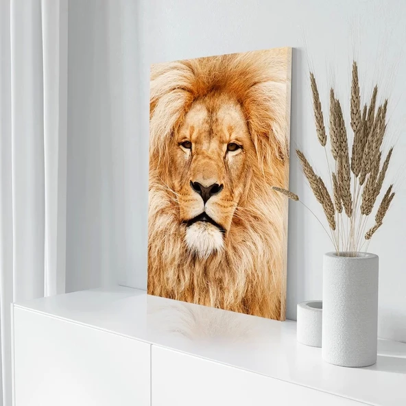 Sarı Aslan Kanvas Tablo - Resim 3