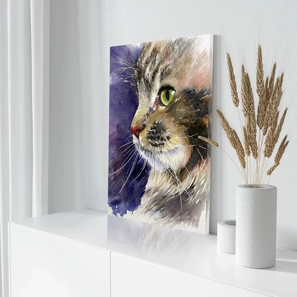 Kedi Kanvas Tablo - Resim 3
