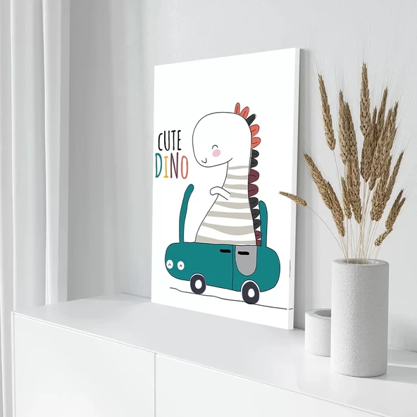 Şapkalı Dino Kanvas Tablo - Resim 3