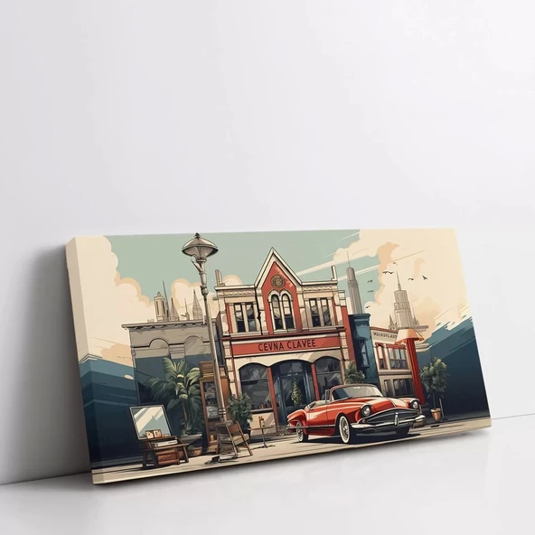 Şehir Silueti Kanvas Tablo - Resim 2