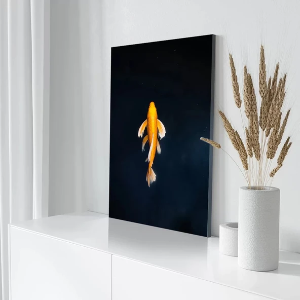 Sarı Pullu Balık Kanvas Tablo - Resim 3