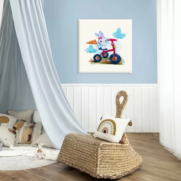 Yarışçı Tavşan Kanvas Tablo ürün görseli