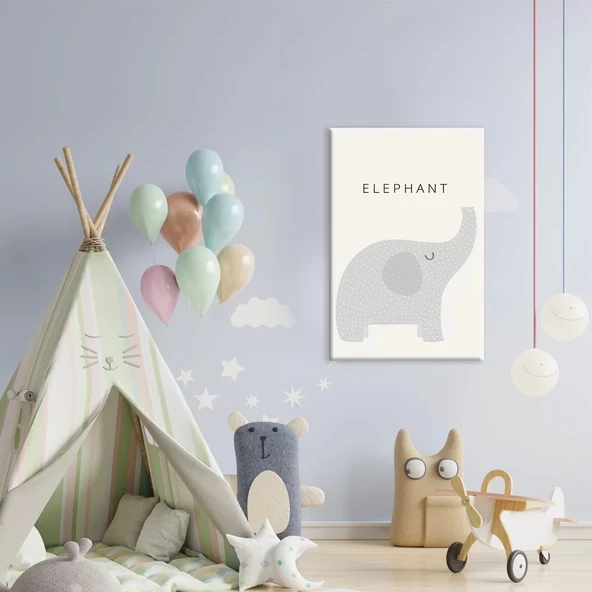 Minik Filin Dünyası Kanvas Tablo ürün görseli