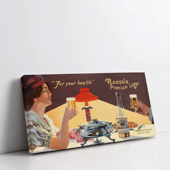 ''Sağlığına'' Vintage Kanvas Tablo - Resim 2