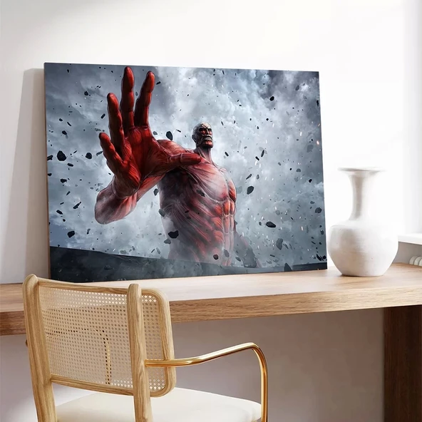 Attack On Titan Dev Kanvas Tablo - Resim 3
