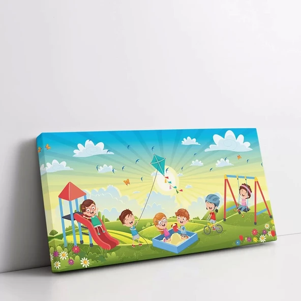Çocuk Bahçesi Kanvas Tablo - Resim 2