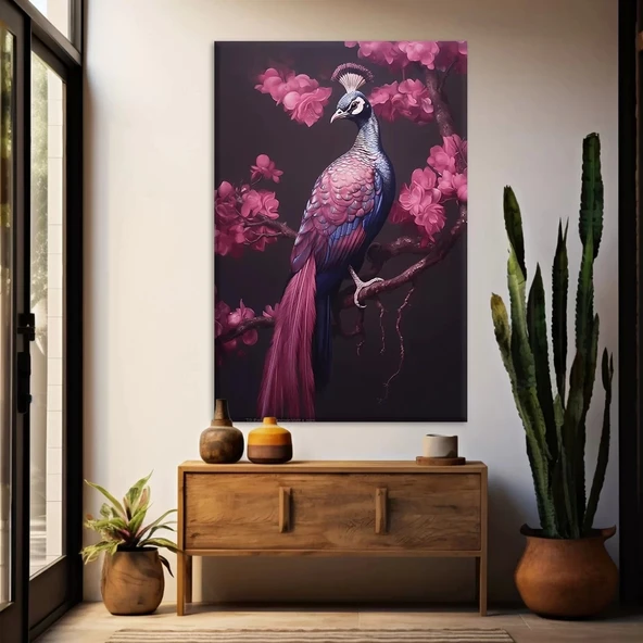 Tavus Kuşu Kanvas Tablo ürün görseli