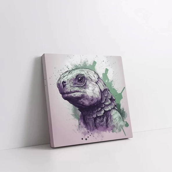 Yeşil Kaplumbağa Kanvas Tablo - Resim 2