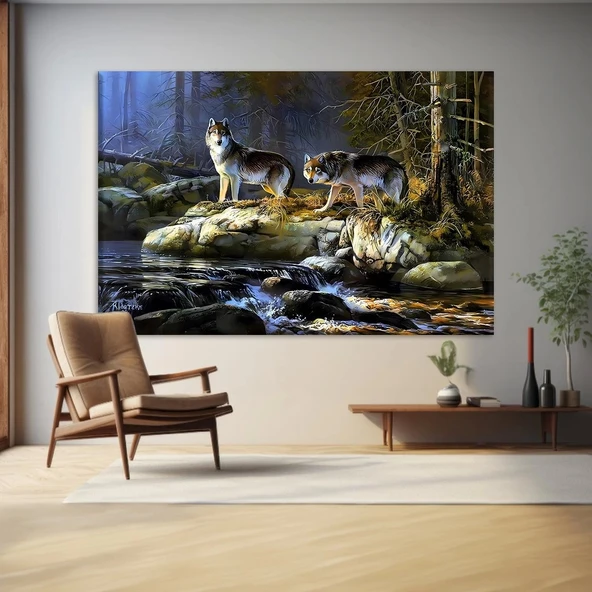 Kurt Ailesi Kanvas Tablo ürün görseli