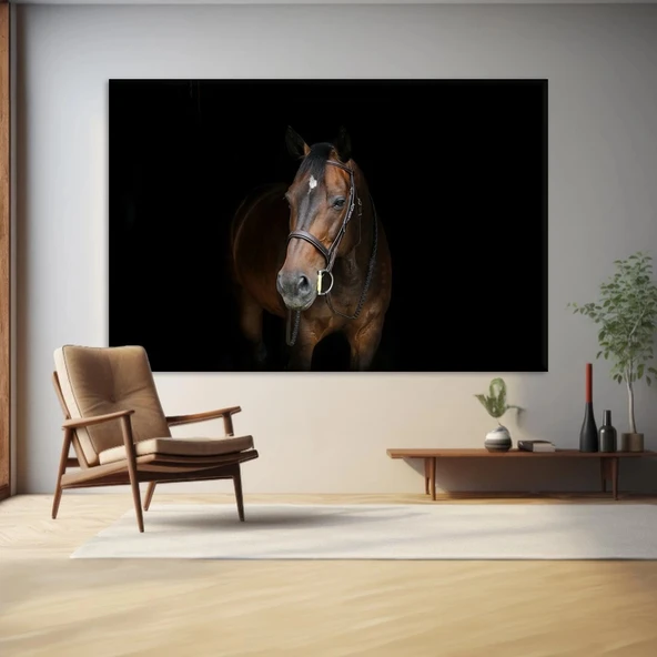 Görkemli At Portresi Kanvas Tablo ürün görseli