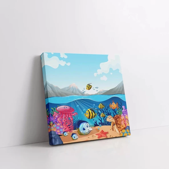 Denizaltı Keşfi Kanvas Tablo - Resim 2