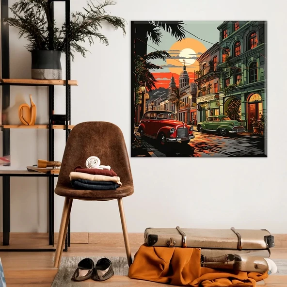 Renkli Grafiti Sokak Kanvas Tablo ürün görseli