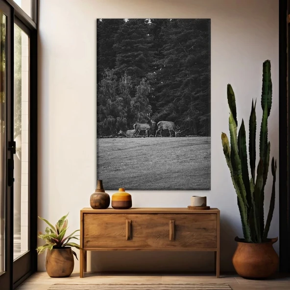 Ormandaki Geyikler Kanvas Tablo ürün görseli