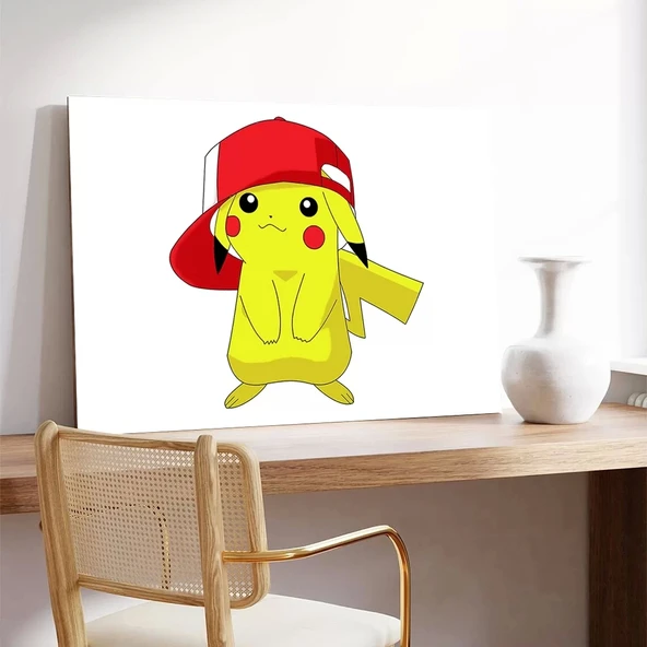 Şapkalı Pikachu Kanvas Tablo - Resim 3