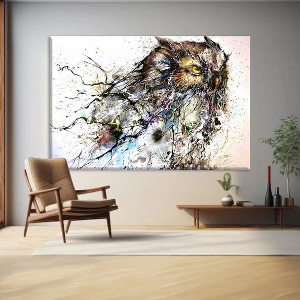 Vahşi Baykuş Kanvas Tablo ürün görseli
