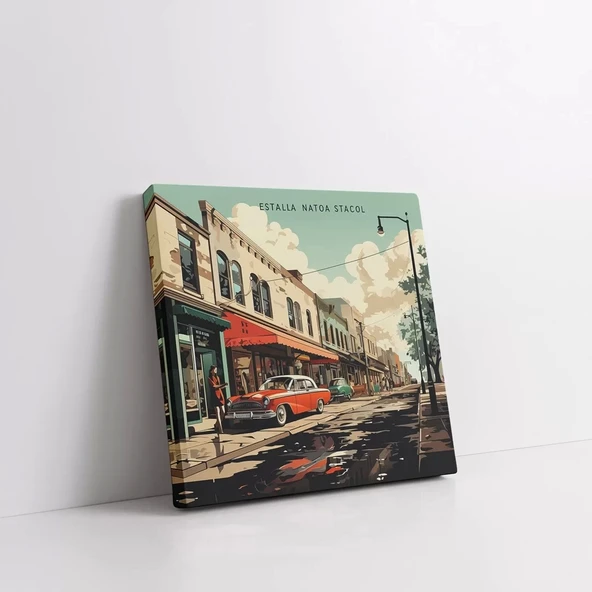 Nostaljik Sokak Kanvas Tablo - Resim 2