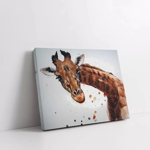 Meraklı Zürafa Kanvas Tablo - Resim 2