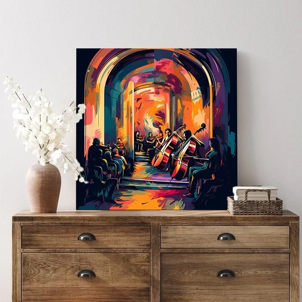 Renkli Melodiler Kanvas Tablo - Resim 2