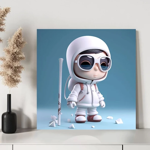 Soğuk Kış Günü Kanvas Tablo - Resim 3