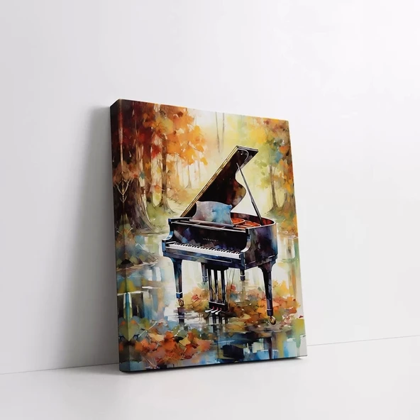 Piyanonun Yalnız Melodisi Kanvas Tablo - Resim 2