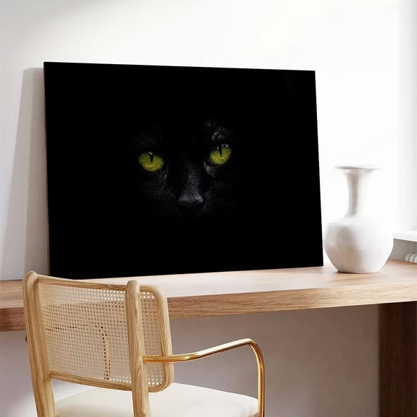 Gizemli Kedi Kanvas Tablo - Resim 3