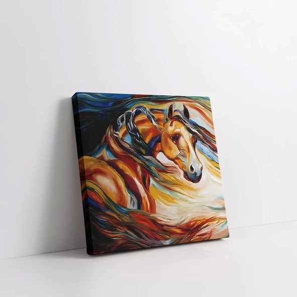 Hüzünlü At Kanvas Tablo - Resim 2