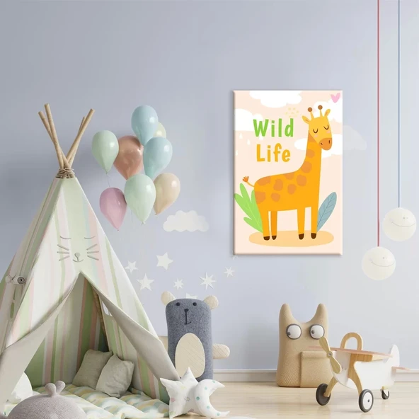 Sevimli Zürafa Kanvas Tablo ürün görseli