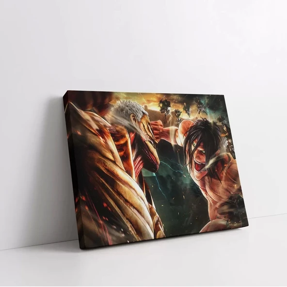 Attack On Titan Devler Logo Kanvas Tablo - Resim 2