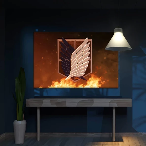 Attack On Titan Logo Kanvas Tablo ürün görseli