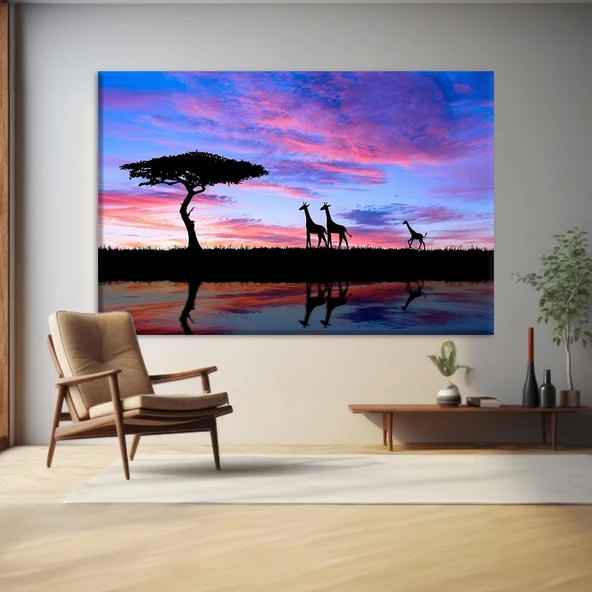 Afrika Manzarası Kanvas Tablo ürün görseli