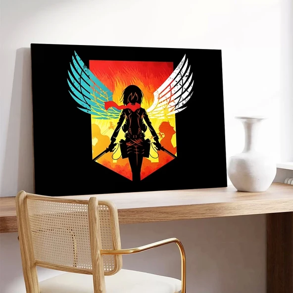 Attack On Titan Logo Kanvas Tablo - Resim 3